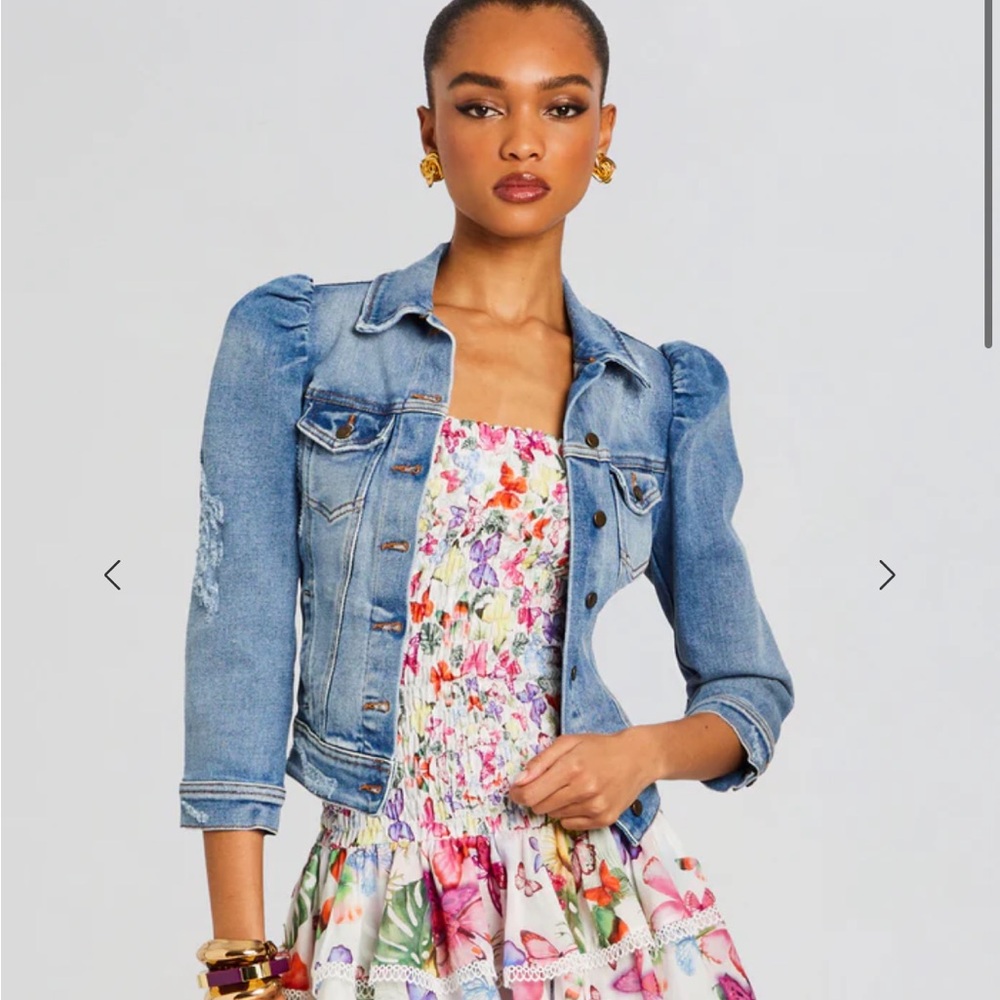 Retrofete worn vintage blue ada jacket XS